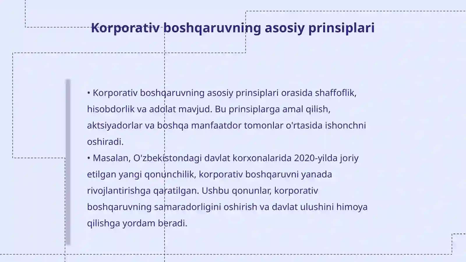 Davlat ulushi mavjud korporativ tuzilmalarda korporativ boshqaruv tizimi 4