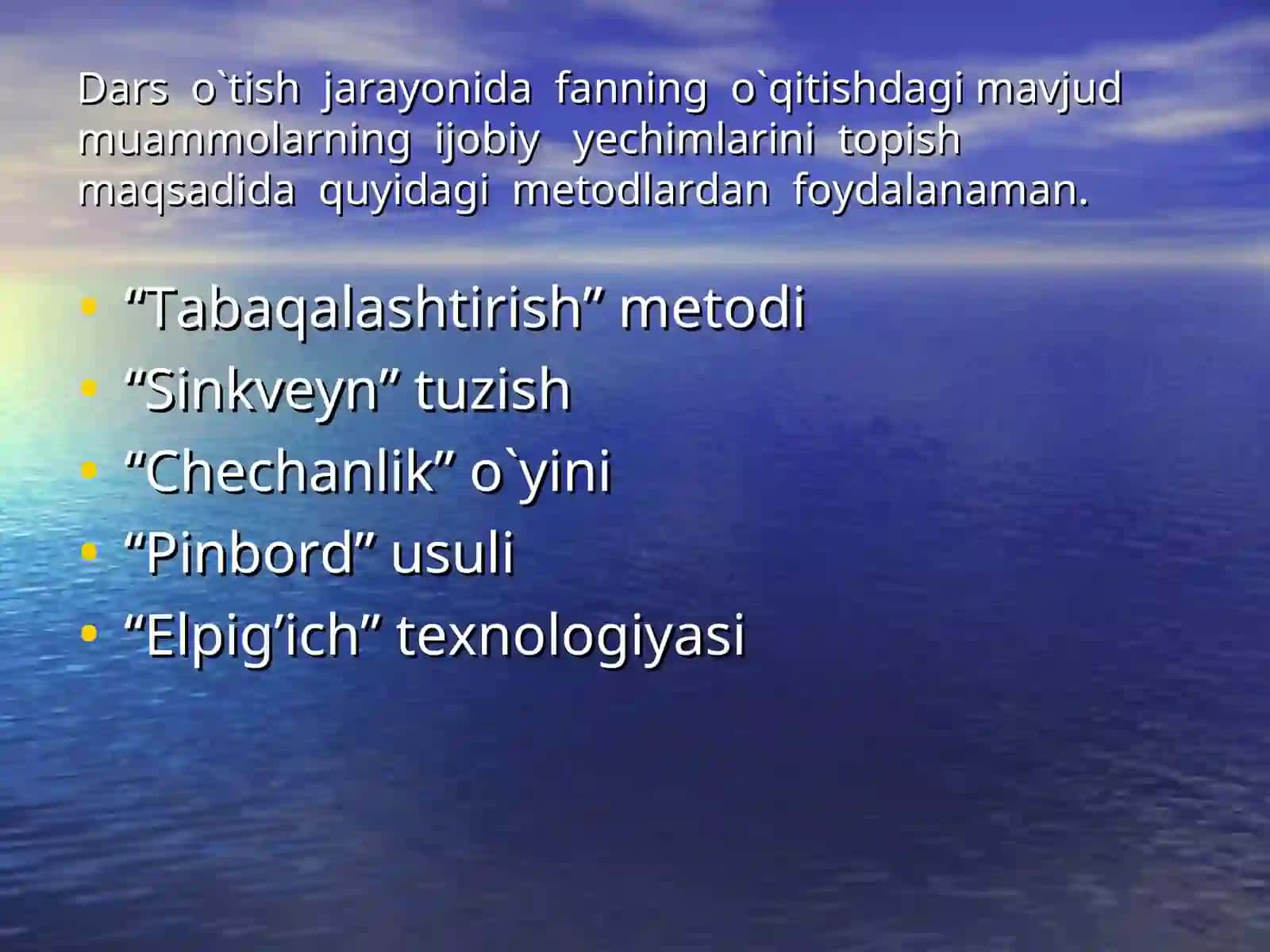 Fanning o`qitishdagi mavjud muammolar va ularning yechimlari 4