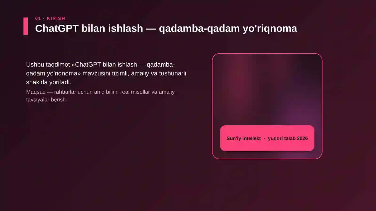 ChatGPT bilan ishlash - qadamba-qadam yo'riqnoma 4