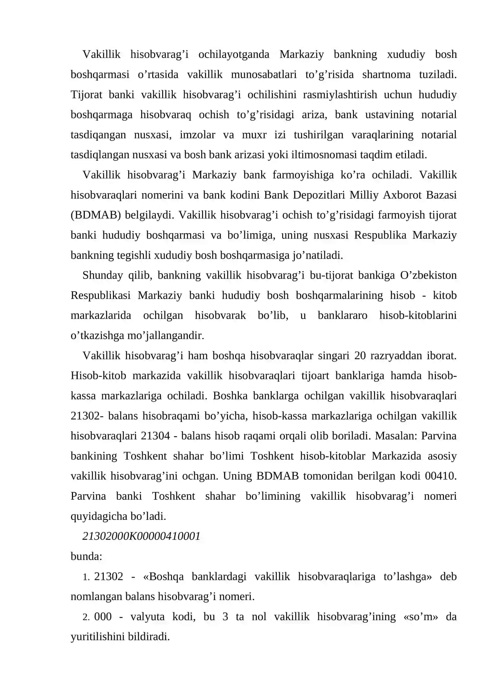 Banklararo hisob-kitoblarning hisobi va ularning rasmiylashtirilishi 4