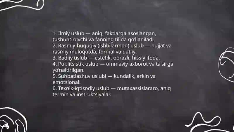 Nutqning uslubiy shakllari 4