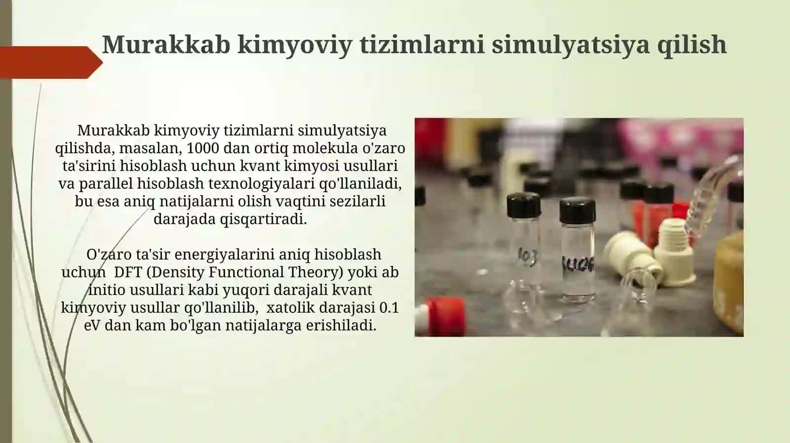 Dasturlardan kompleks foydalangan holda kimyoviy masalalar yechish 4