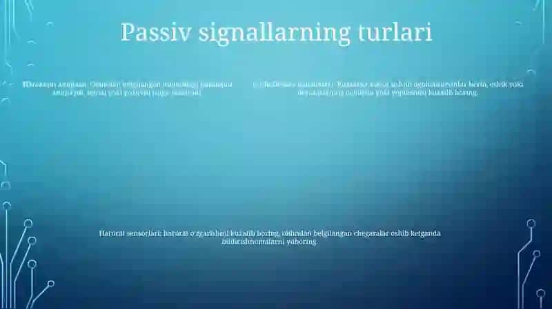 Passiv Signal Tushunchasi 4