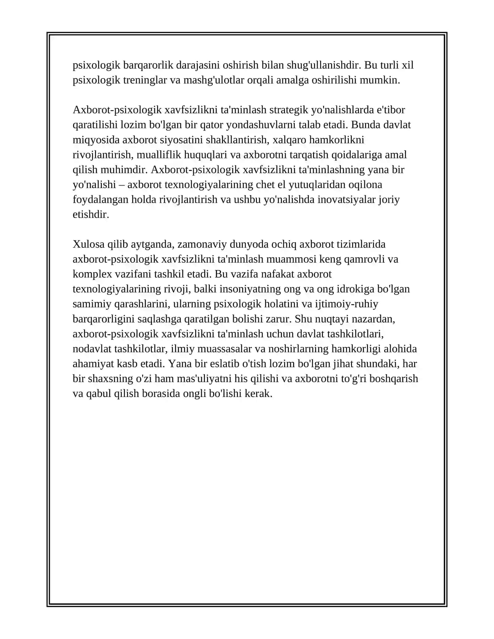 OCHIQ AXBOROT TIZIMLARIDA AXBOROT PSIXOLOGIK XAFSIZLIK 4