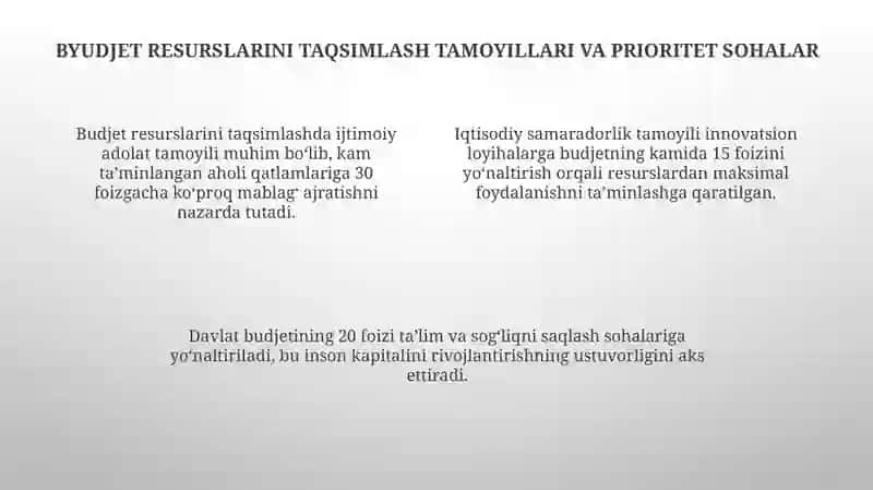 Davlat byudjeti resurslarining taqsimlanishi 4
