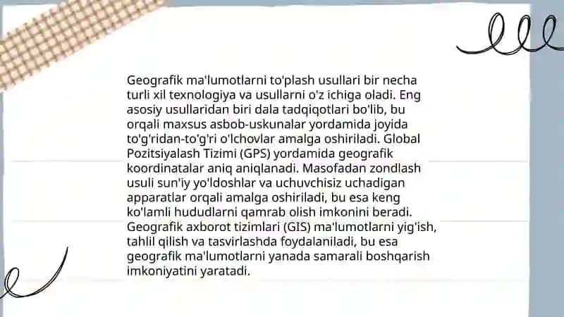 Geografik tadqiqotlarning asosiy vazifalari 4