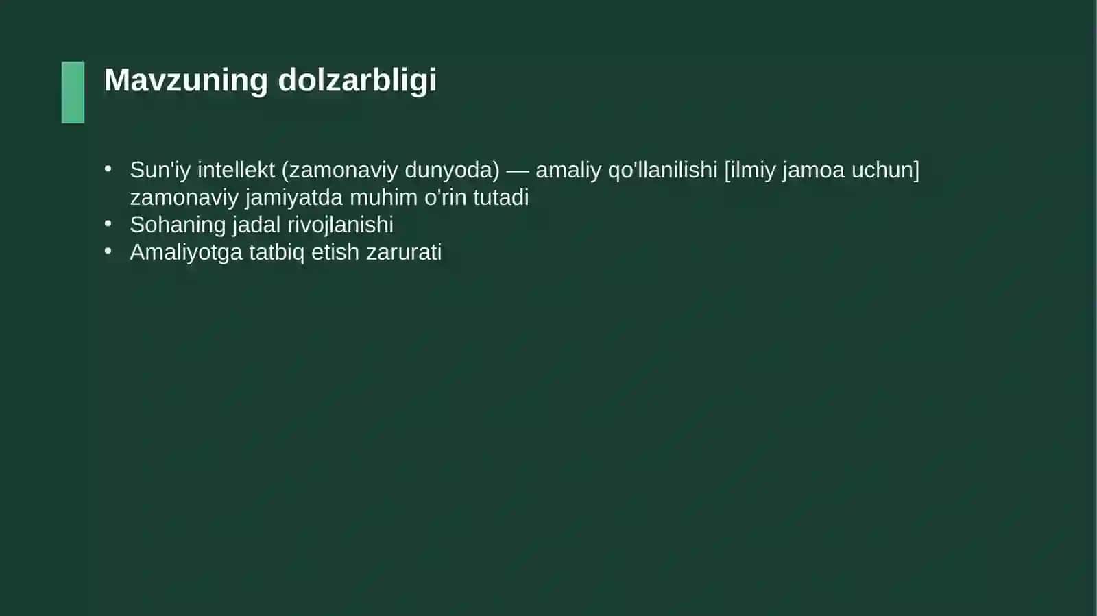 Sun'iy intellekt (zamonaviy dunyoda) — amaliy qo'llanilishi [ilmiy jamoa uchun] 4