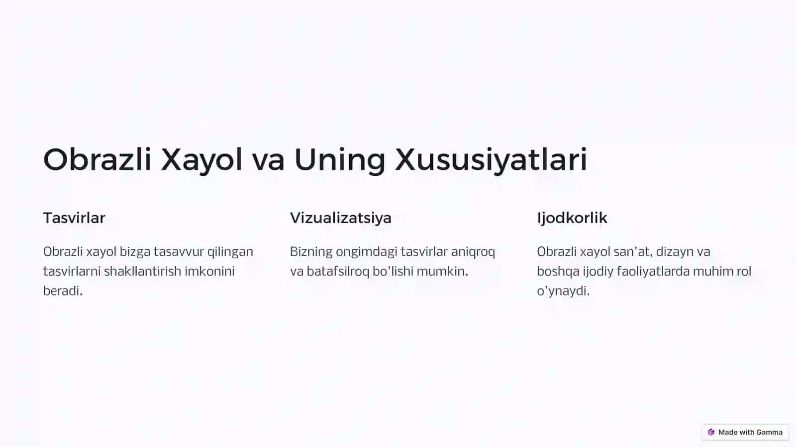 Xayol Jarayonlari va Xayol Turlari 4