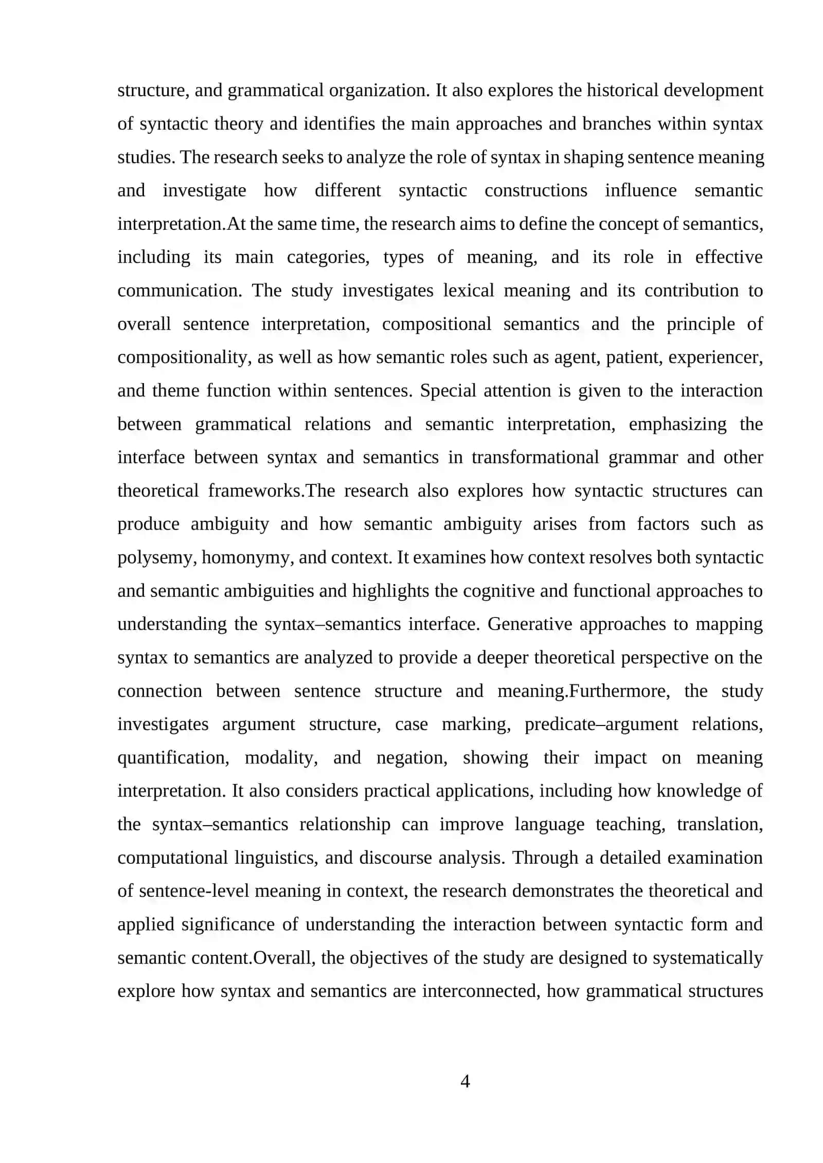 The Relationship Between Syntax and Semantics 4