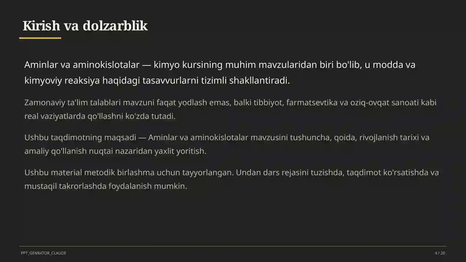 Aminlar va aminokislotalar (11-sinf) 4