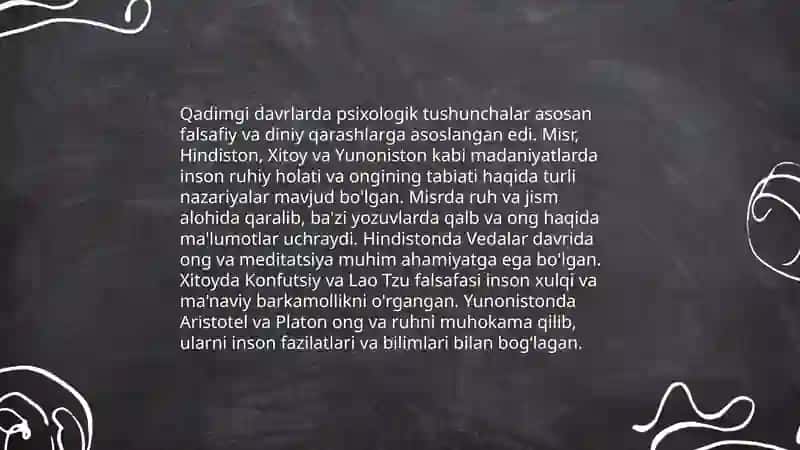 Umumiy psixologiyaning fan sifatida vujudga kelishi,uning rivojlanish tarixi va hozirgi holati 4