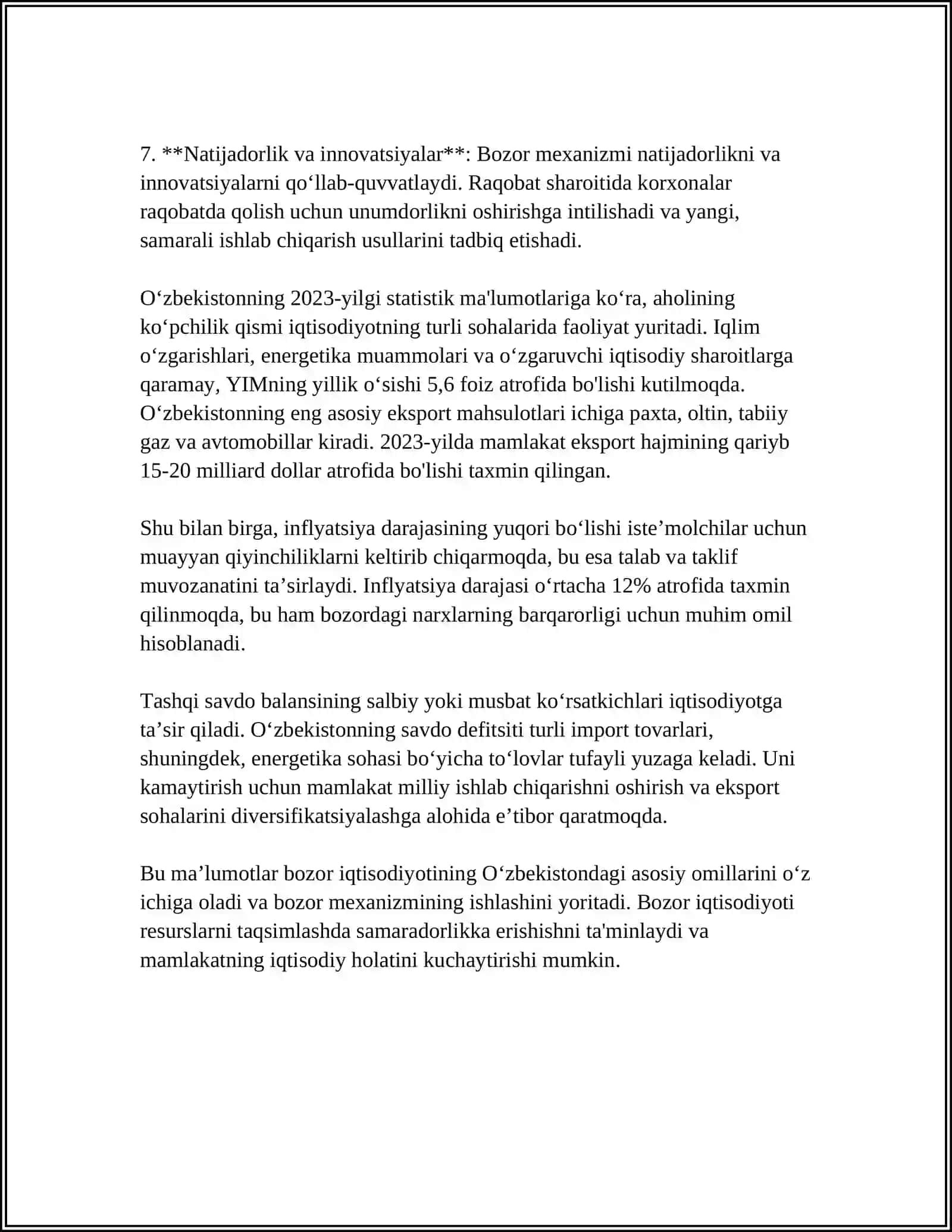 BOZOR IQTISODIYOTINING MAZMUNI BELGILARI 4