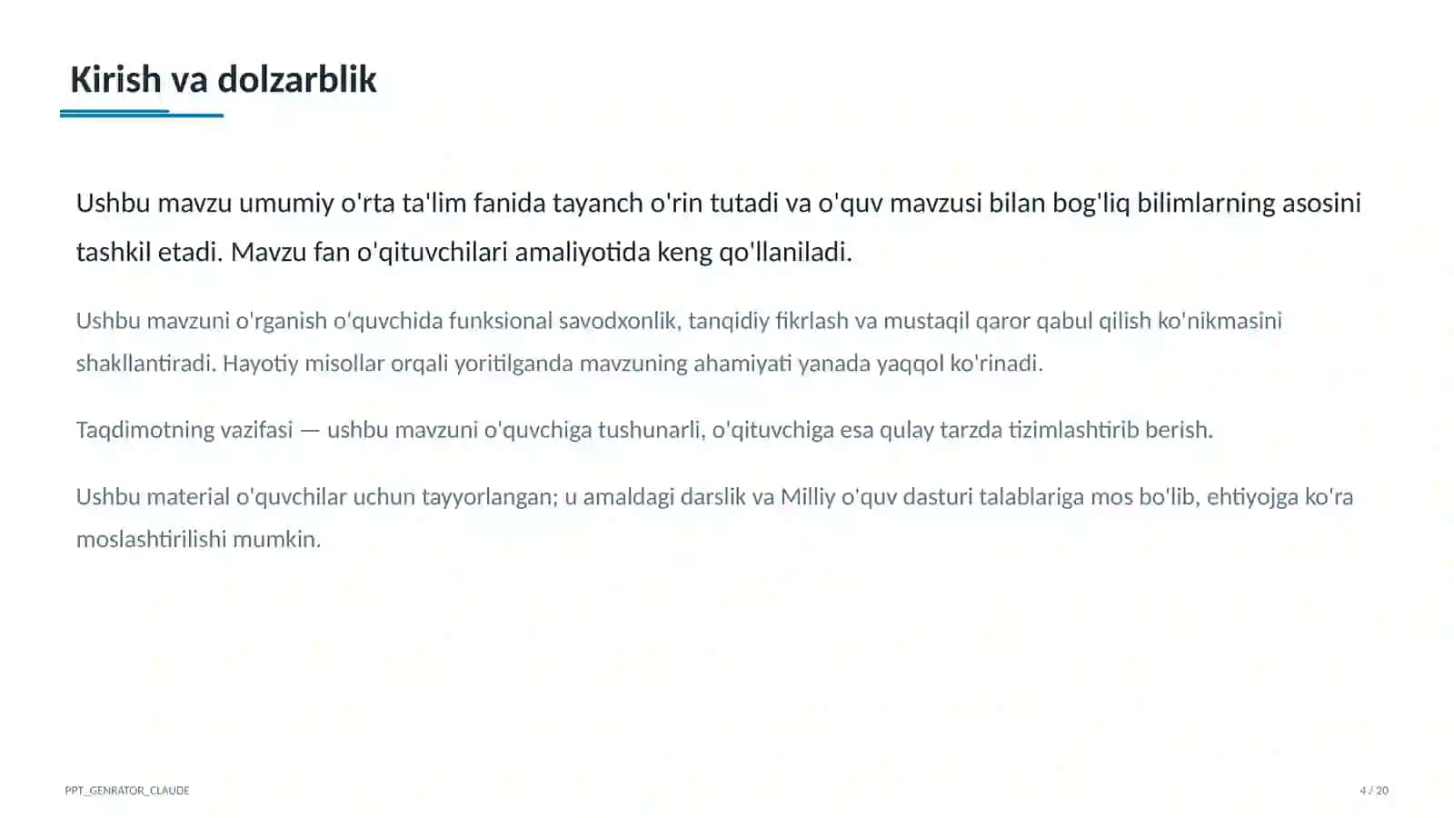 Ekologik ta'lim: iqlim o'zgarishi, suv tejash va chiqindilarni saralash 4