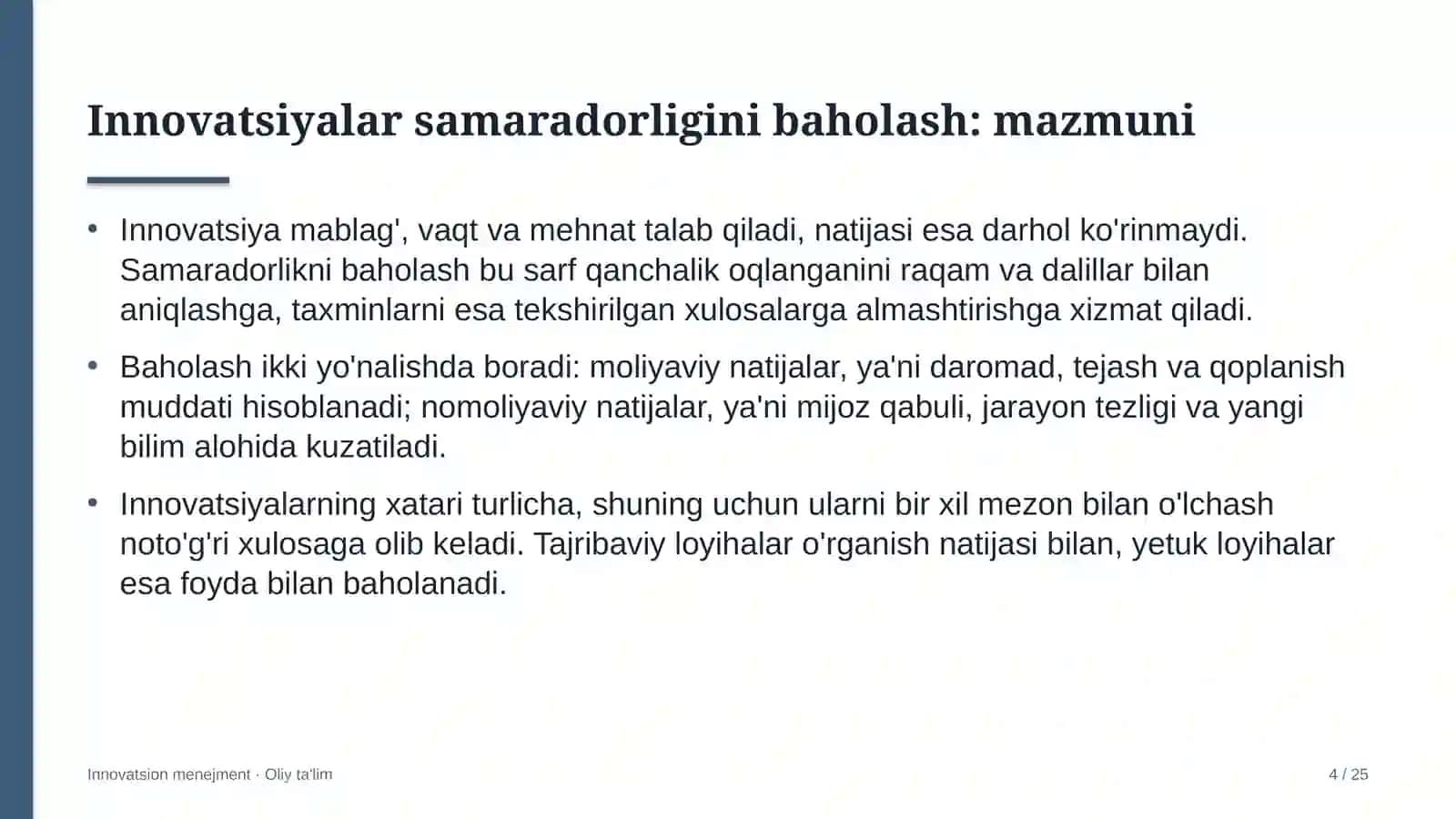 Blogerlik faoliyatida innovatsiyalar samaradorligini baholash 4