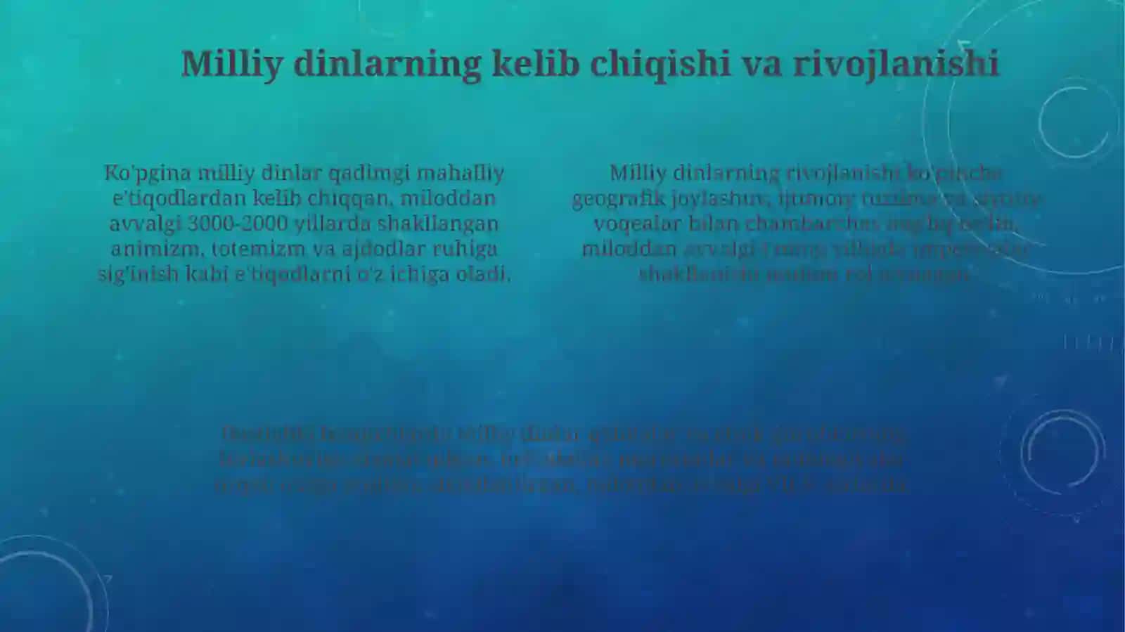 Milliy dinlar 4