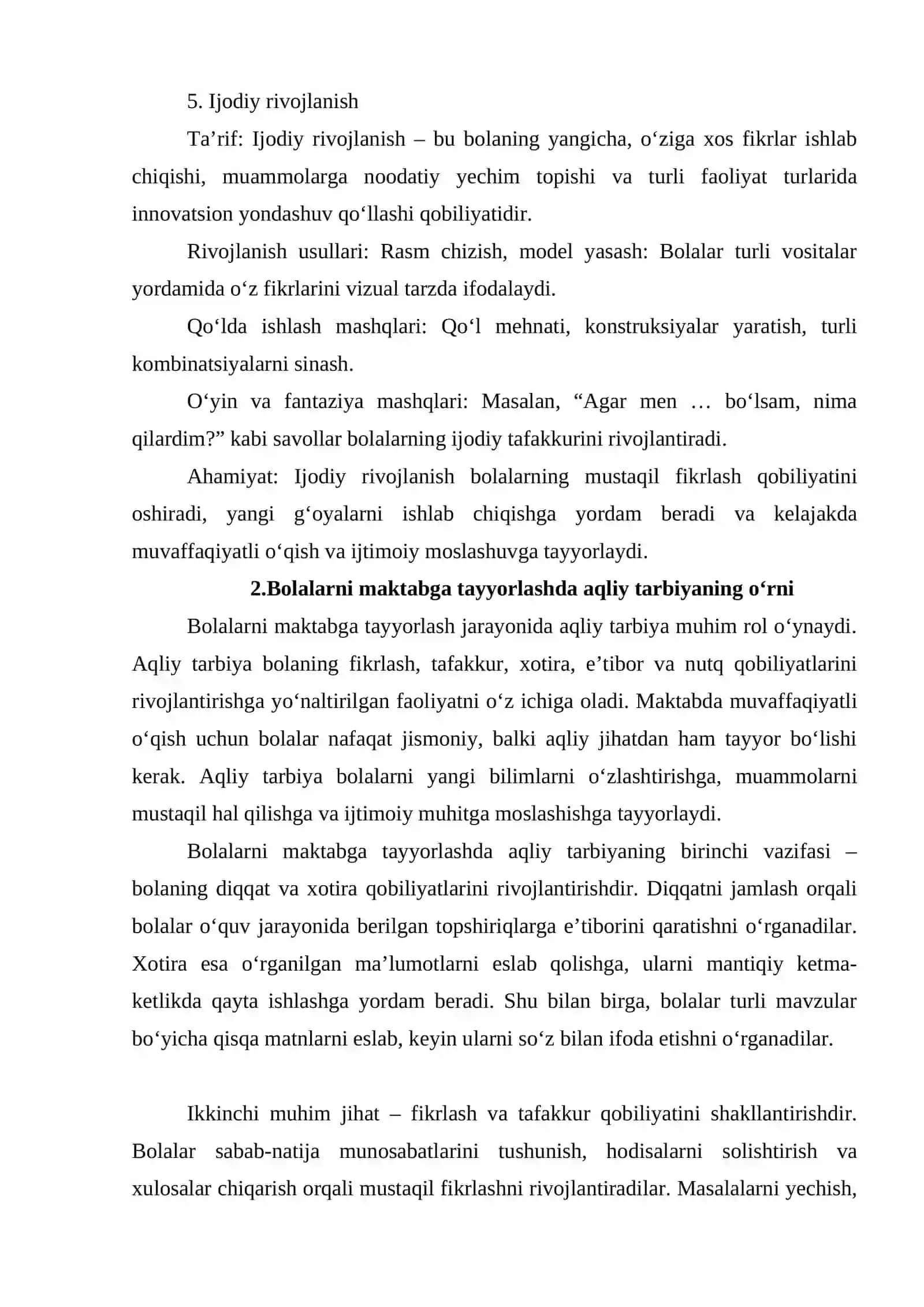 Bolalarni maktab ta’limiga tayyorlashga aqliy tarbiyaning roli 4