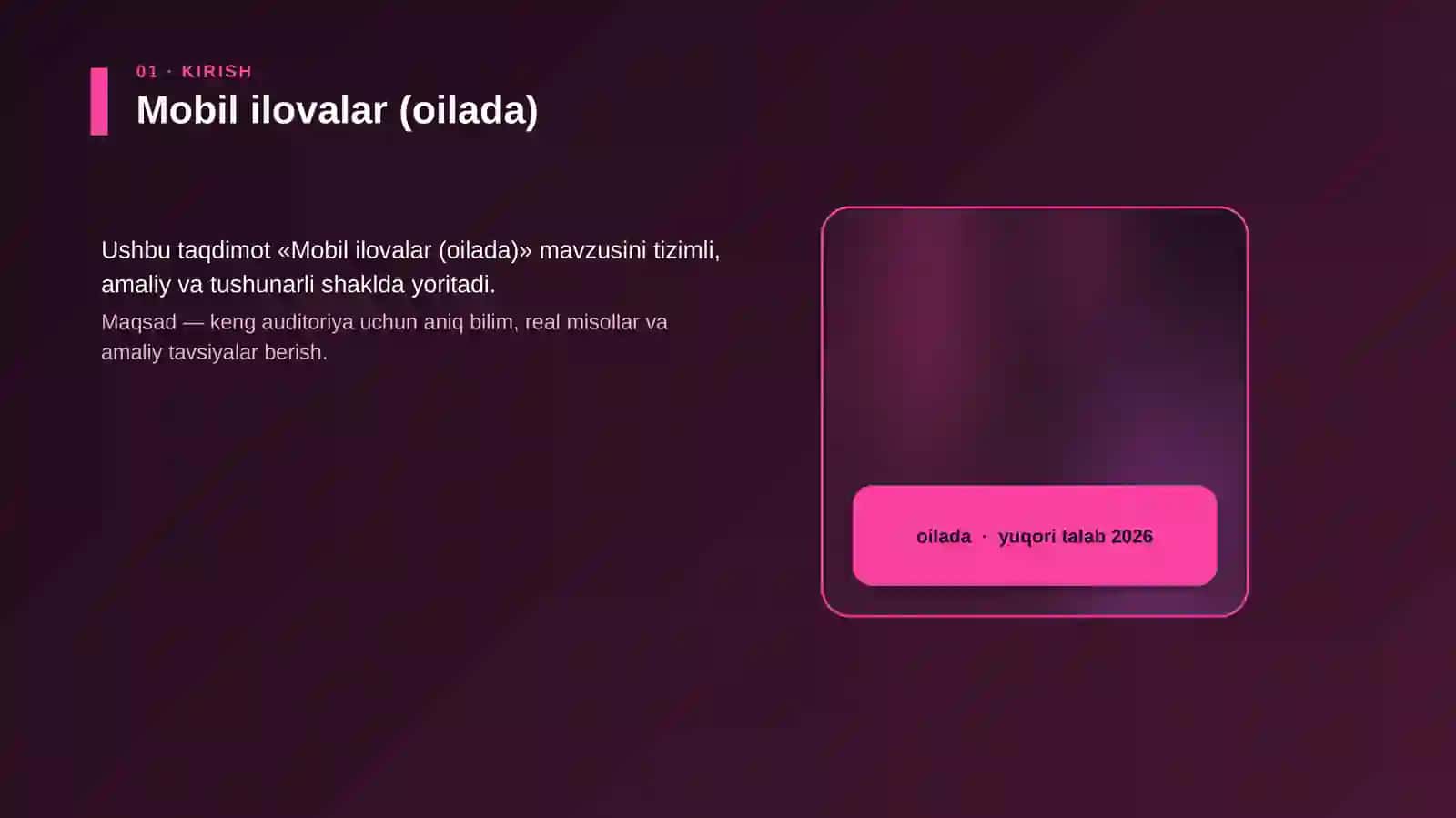 Mobil ilovalar (oilada) 4