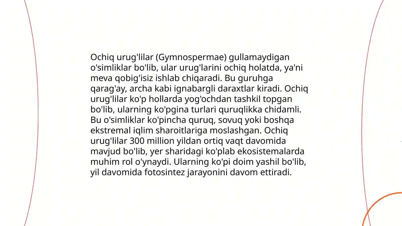 Qarag‘aylar (ochiq urug‘lilar) bo‘limi klassifikasiyasi 4