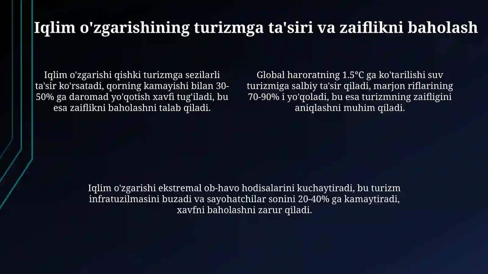 Iqlim o'zgarishlariga mos turizm strategiyalari 4