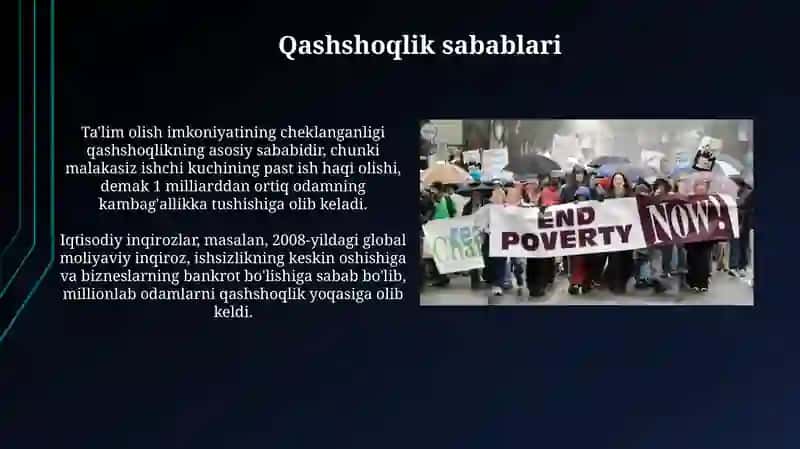 Kambag'allikni qisqartirish 4