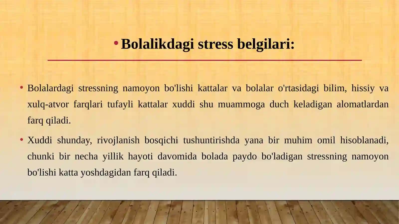 Bolalarda emotsional stresslarning oldini olish usullari 4
