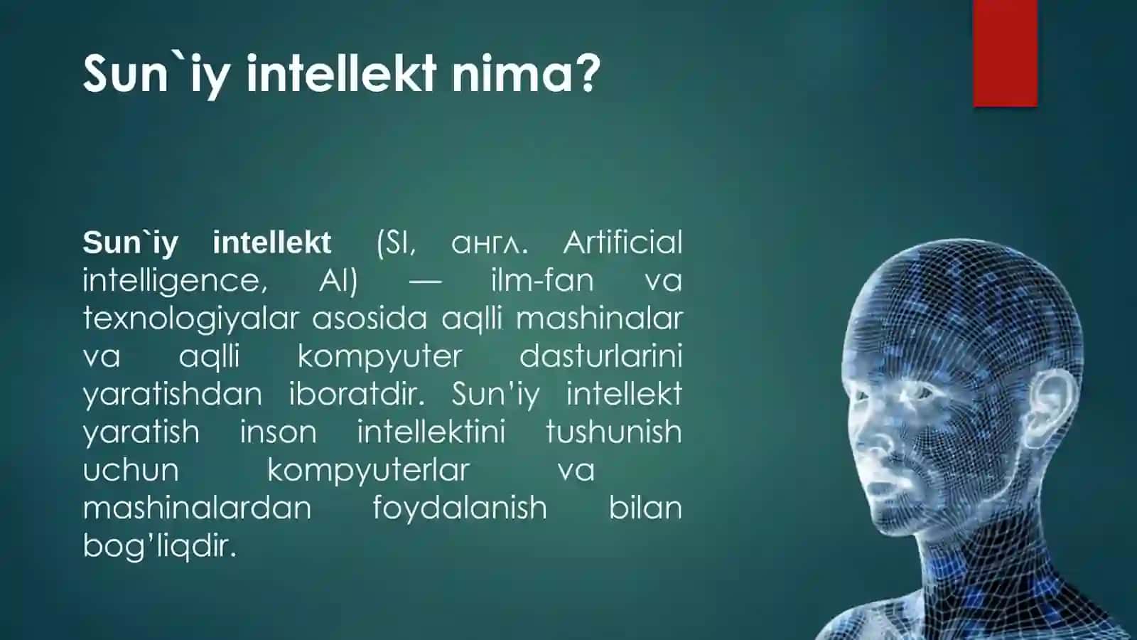 SUN’IY INTELLEKT VA NEYRON TO‘RLI TEXNOLOGIYALAR 4