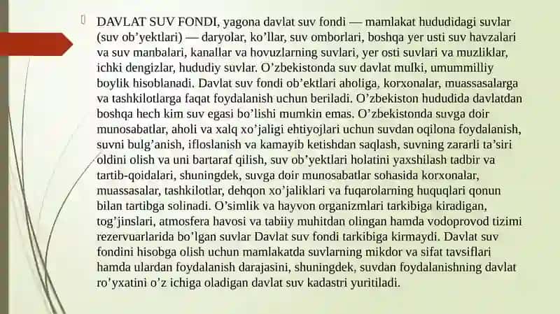 Suv fondi yerlari 4