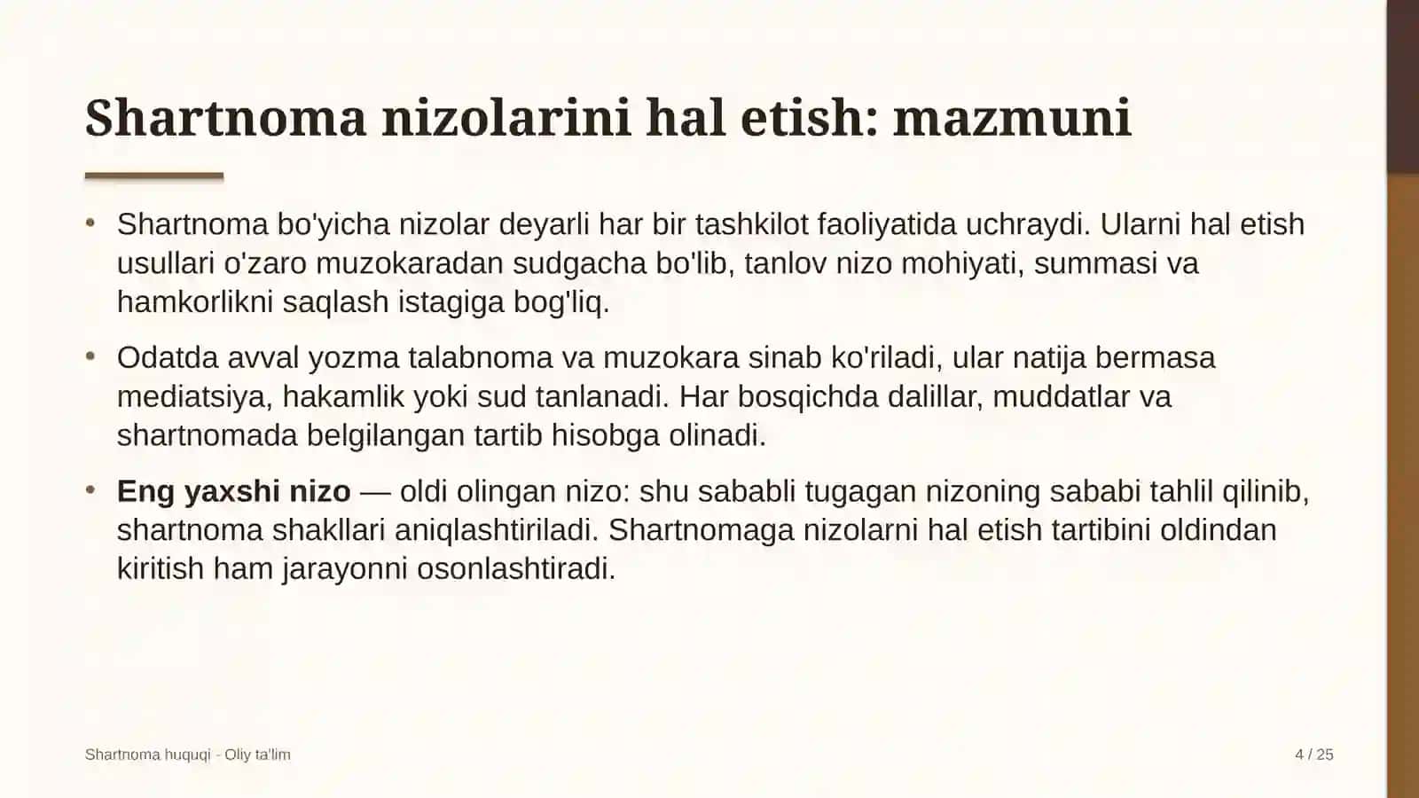 Elektr transportida shartnoma bo'yicha nizolarni hal etish 4