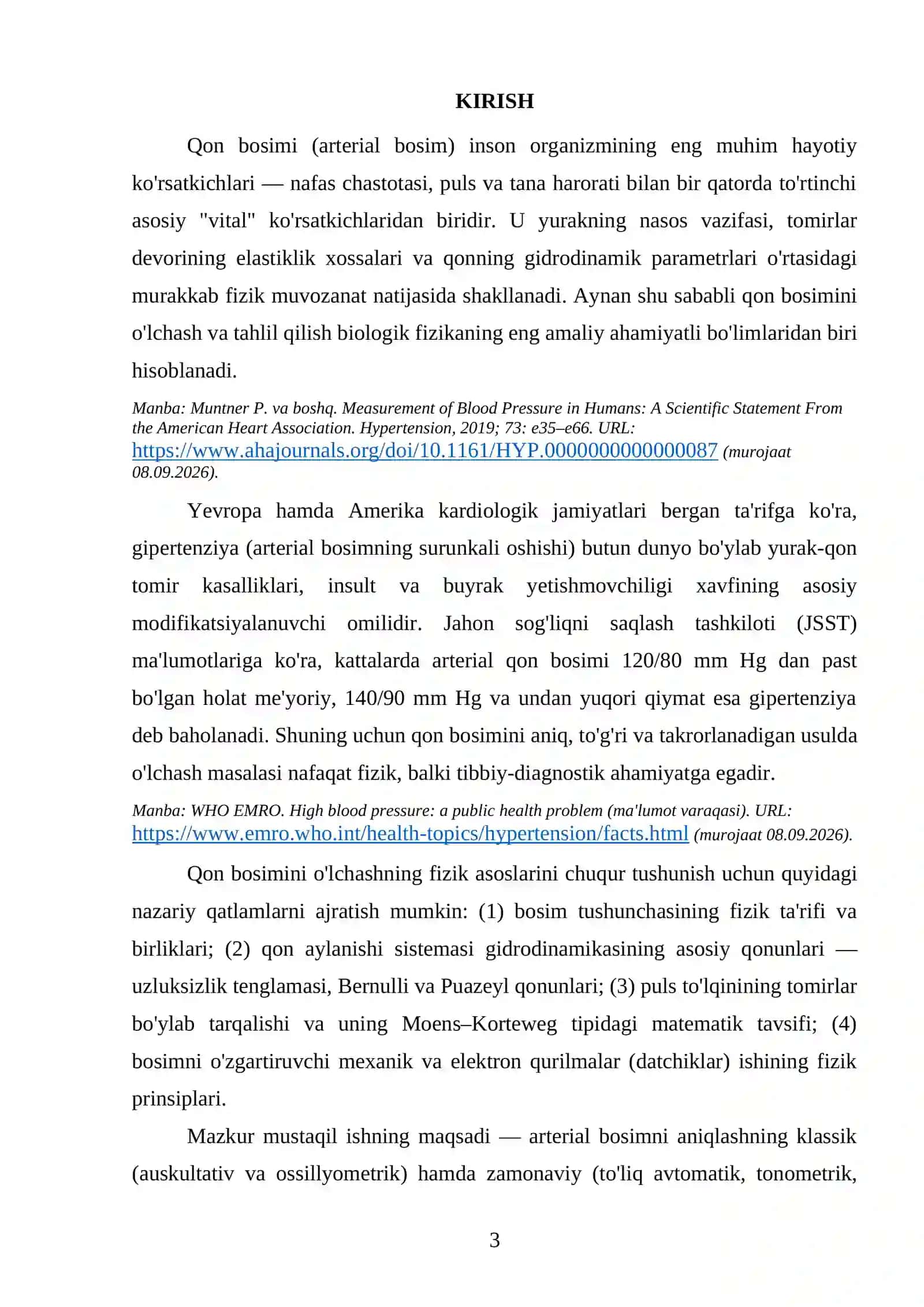 MUSTAQIL ISH ARTERIAL BOSIMNI ANIQLASHNING FIZIK ASOSLARI 4