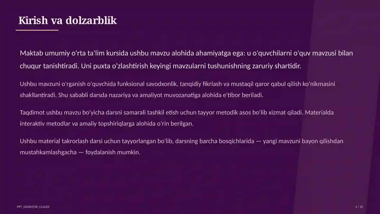 Xorijiy til darslarida kommunikativ metodika: soatlar ko'payishidan samarali foydalanish 4