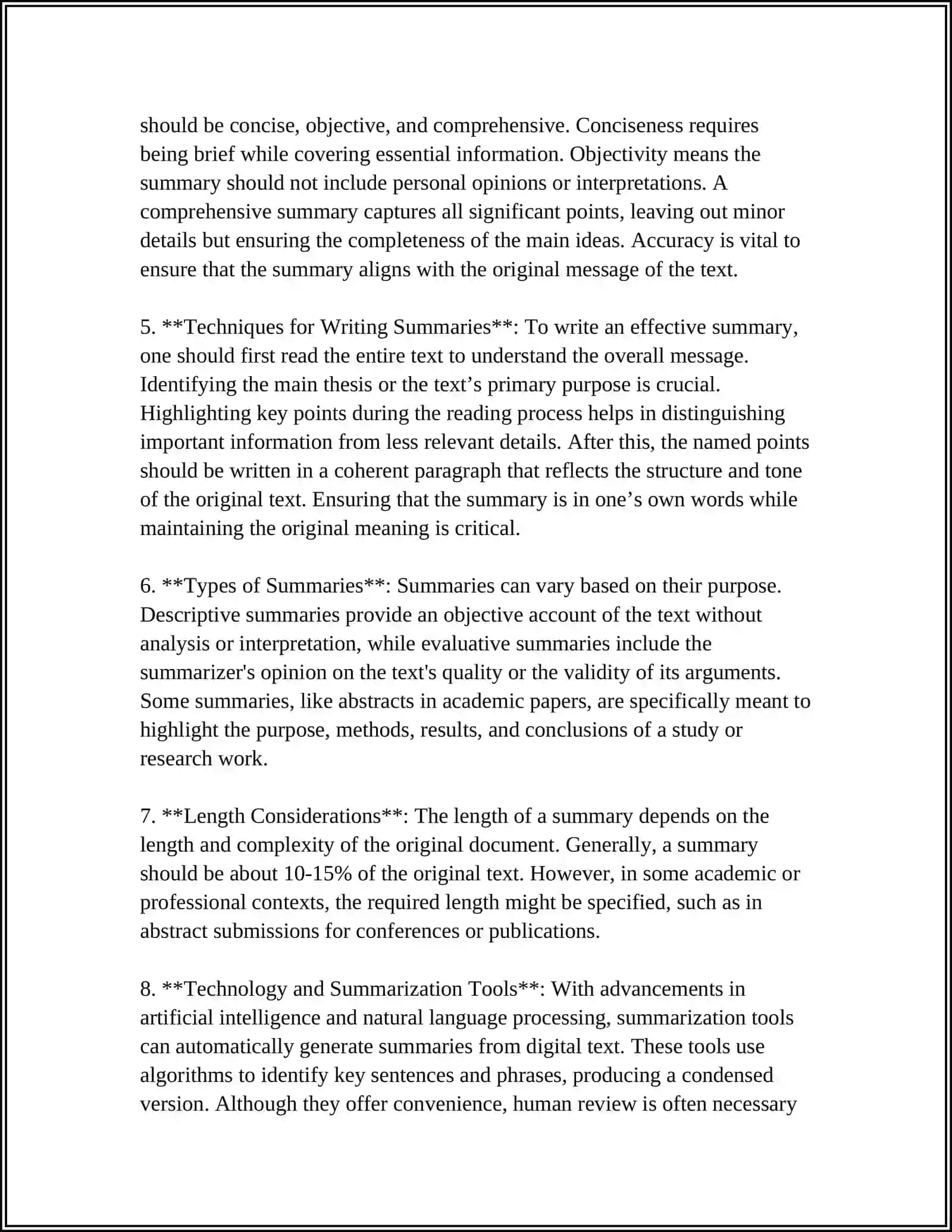 SUMMARIZING KEY POINTS AND REINFORCING ARGUMENTS IN CONCLUSION 4