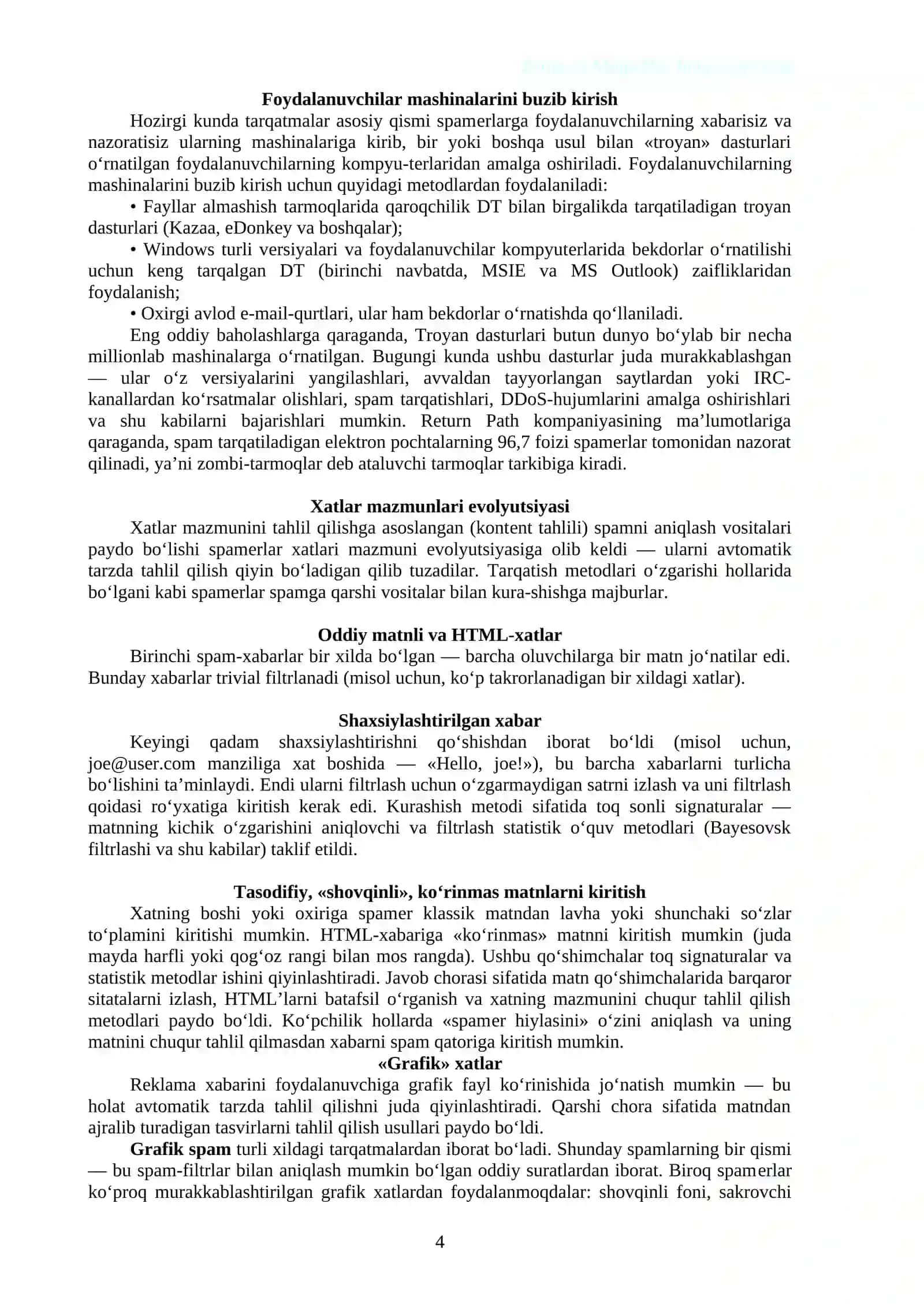 Spam va unga qarshi kurash 4
