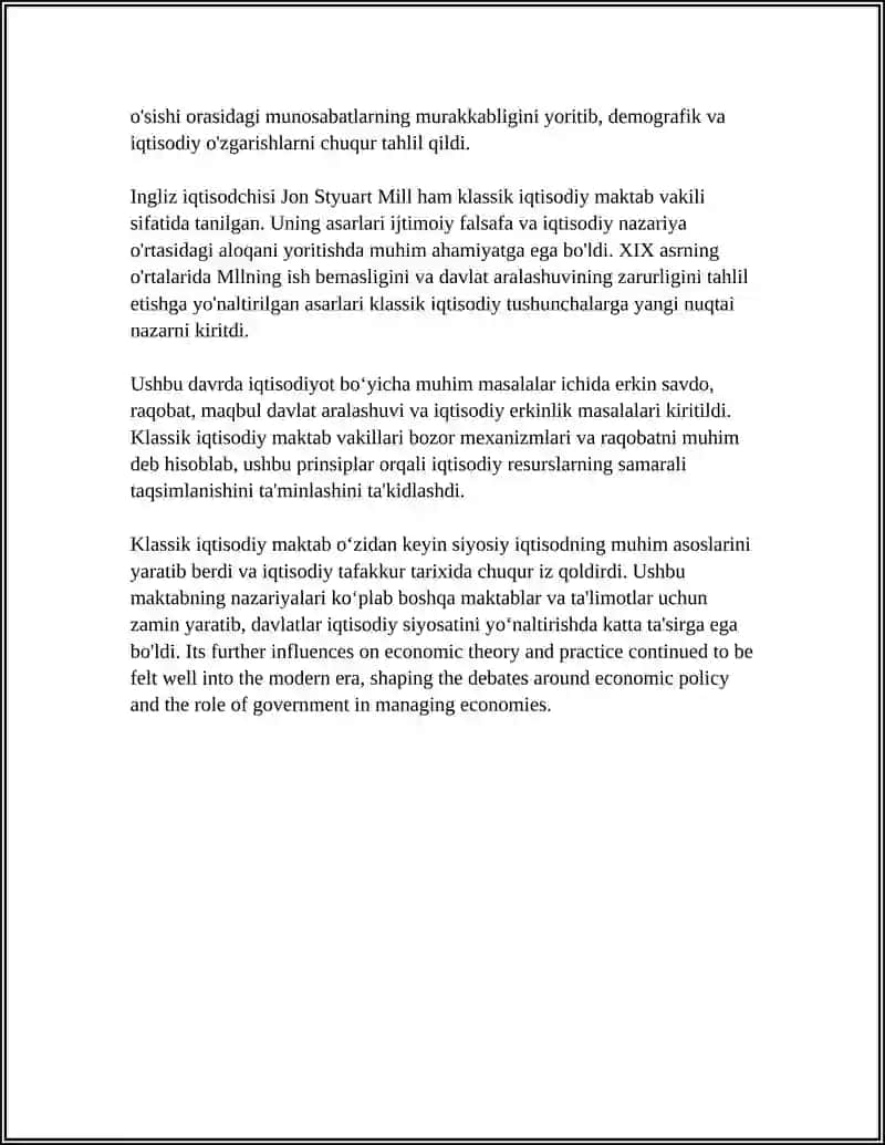 KLASSIK IQTISODIY MAKTABNING VUJUDGA KELISHI 4