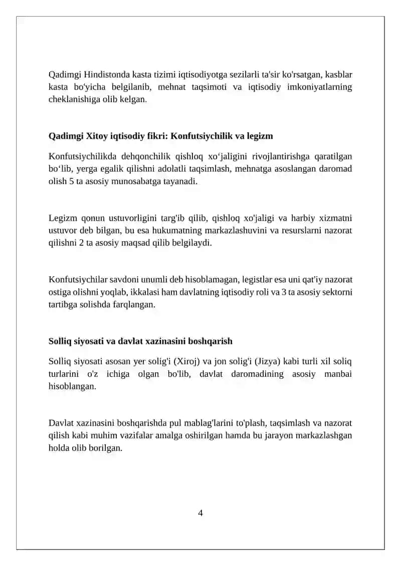 Qadimgi sharq davlatlari iqtisodiy ta’limotlari 4