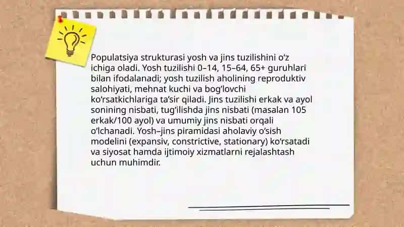 Populatsiya tushunchasi va asosiy xususiyatlari 4