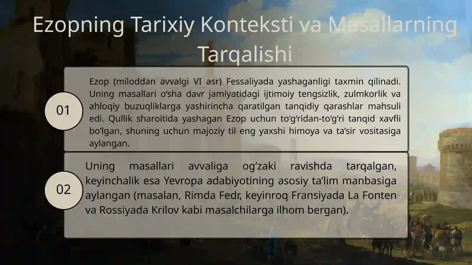 Ezop masallarida didaktika. Masal Janrining Nazariy Asoslari 4