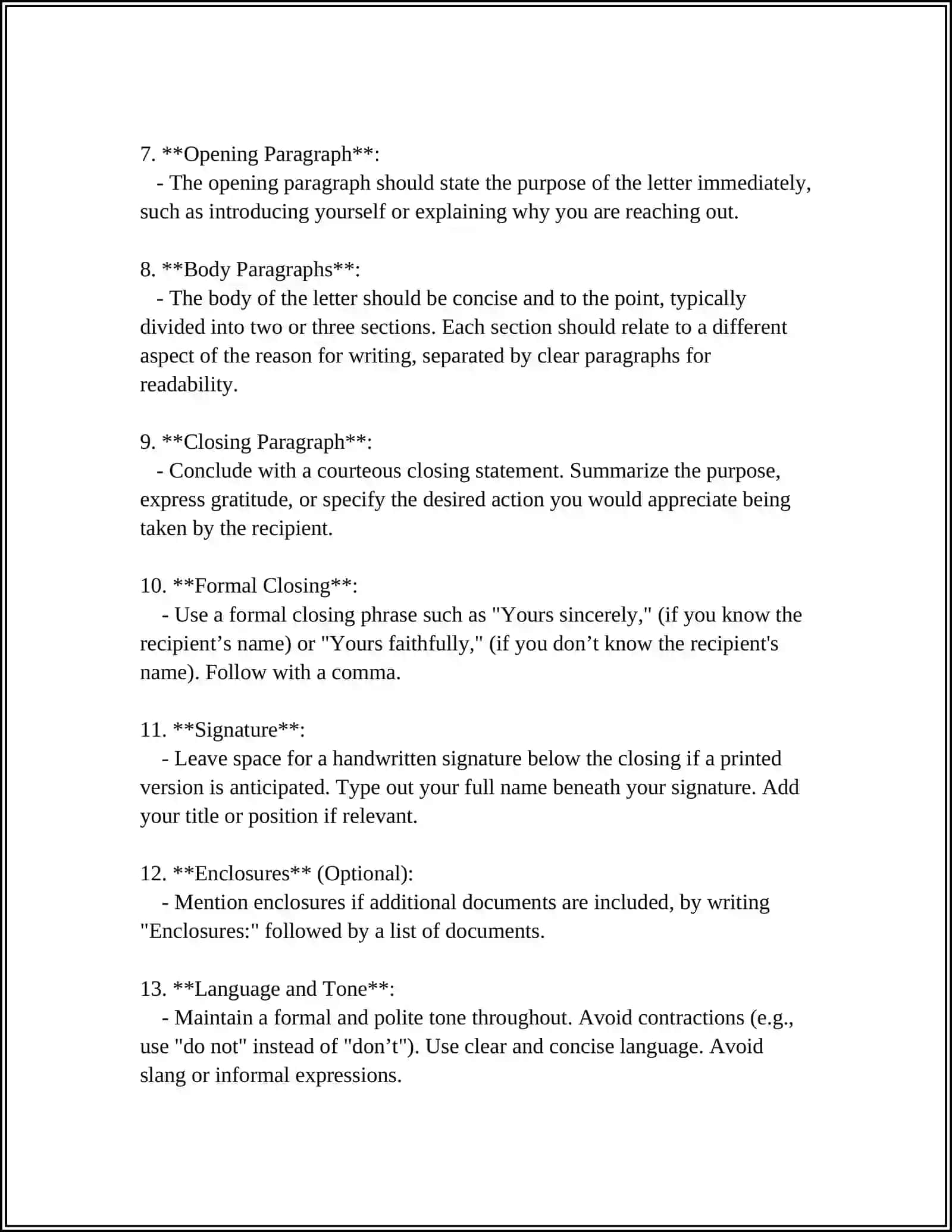 WRITING INSTRUCTIONS 4