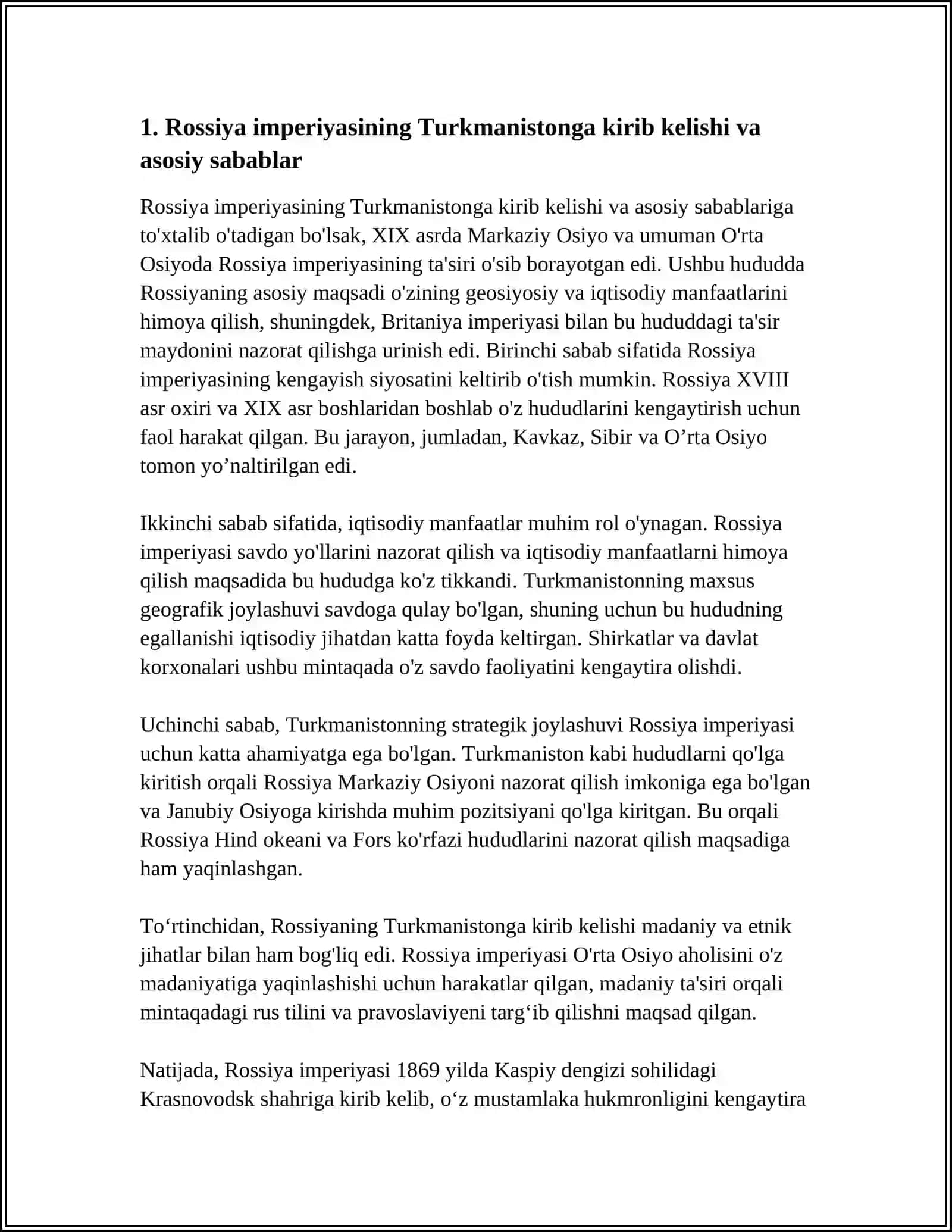 TURKMANISTONDA ROSSIYA IMPERIYASIGA QARSHI MILLIY OZODLIK HARAKATI 4