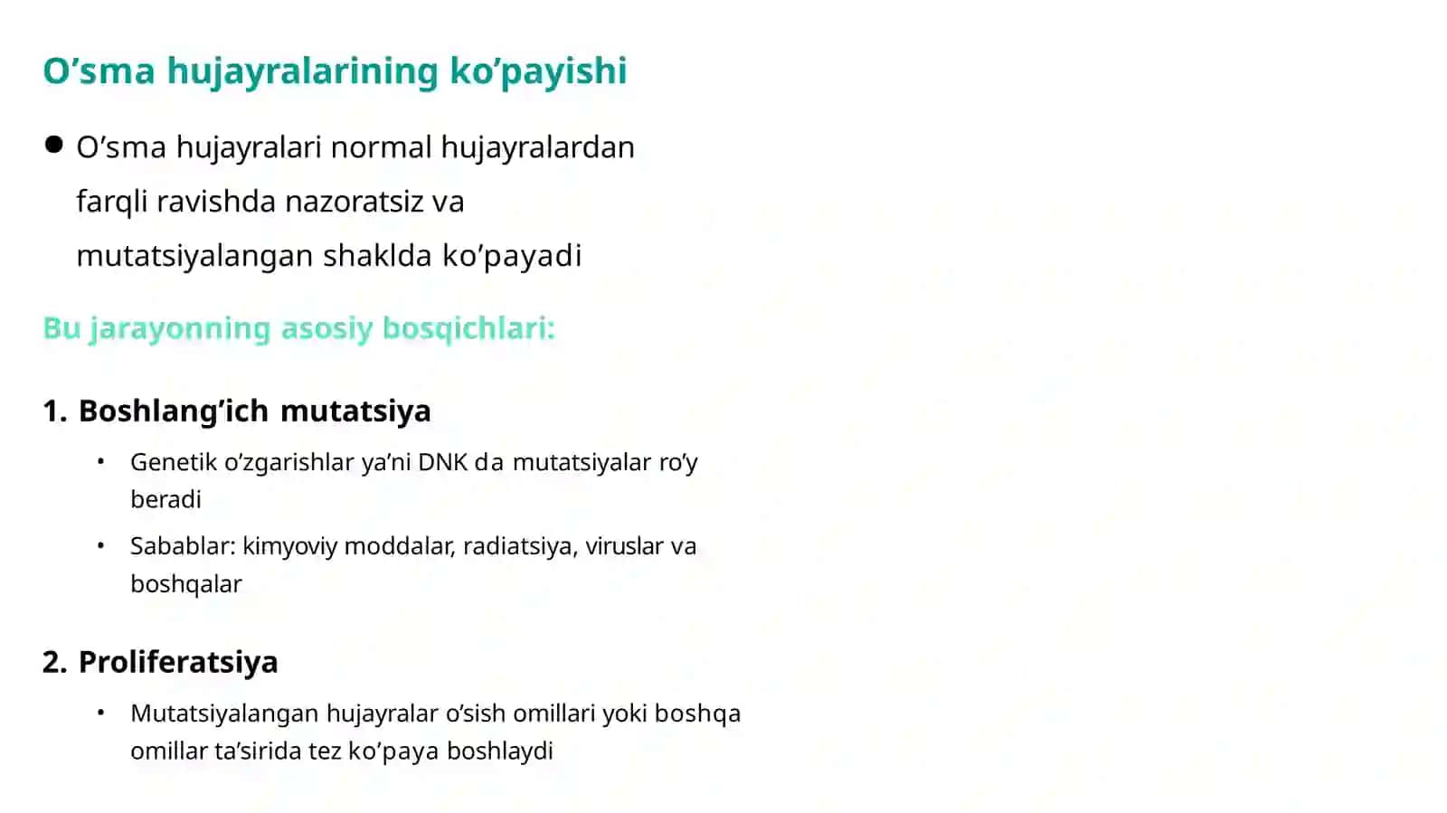 Tibbiyot va farmakologiya - O’smaga qarshidorilar 4