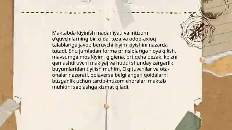 Maktabda kiyinish madaniyati 4
