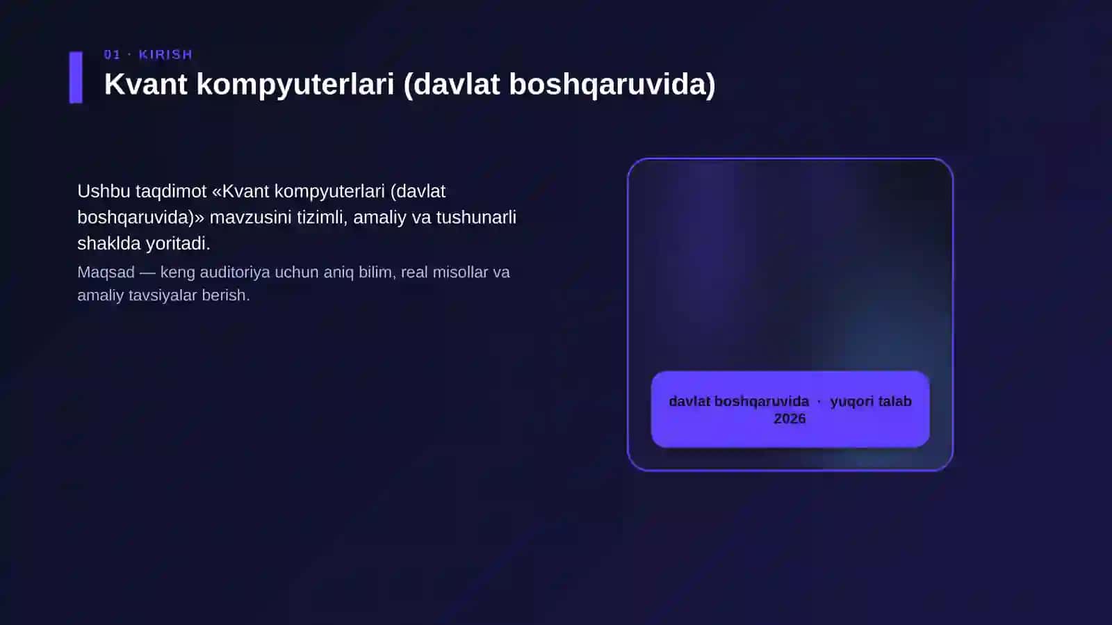 Kvant kompyuterlari (davlat boshqaruvida) 4