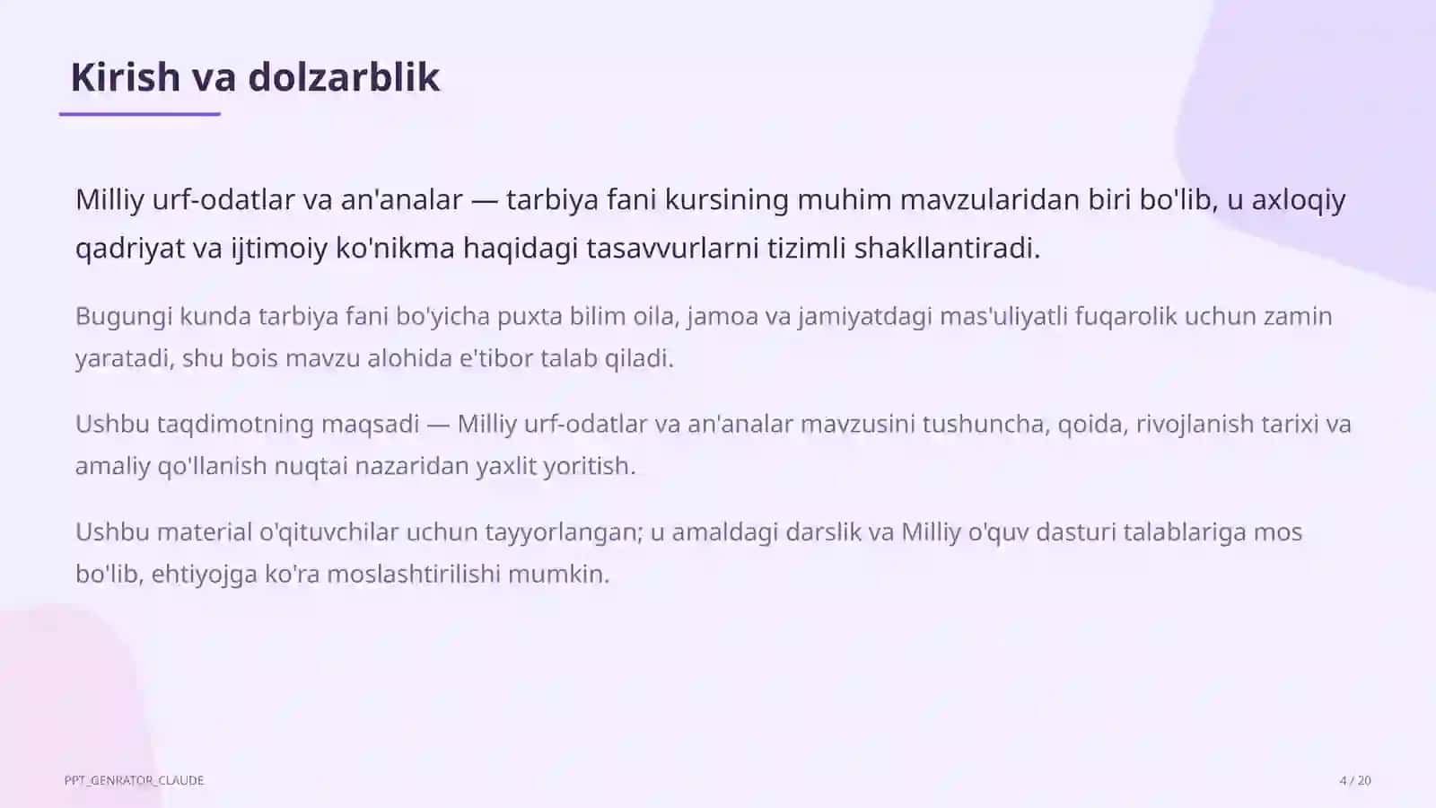Milliy urf-odatlar va an'analar (5-sinf) 4