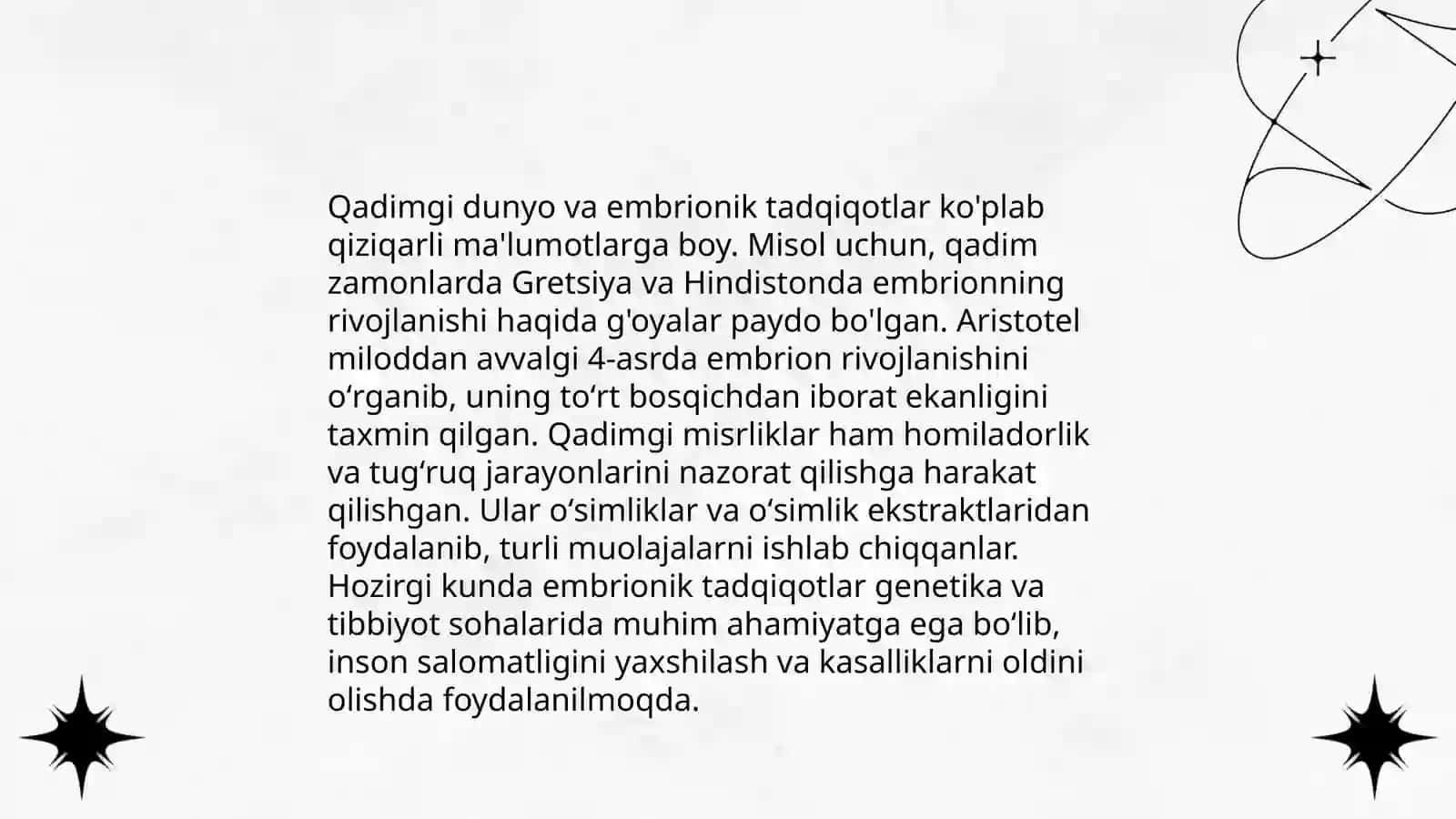 Embryologiya fani tarixi va vazifalari 4