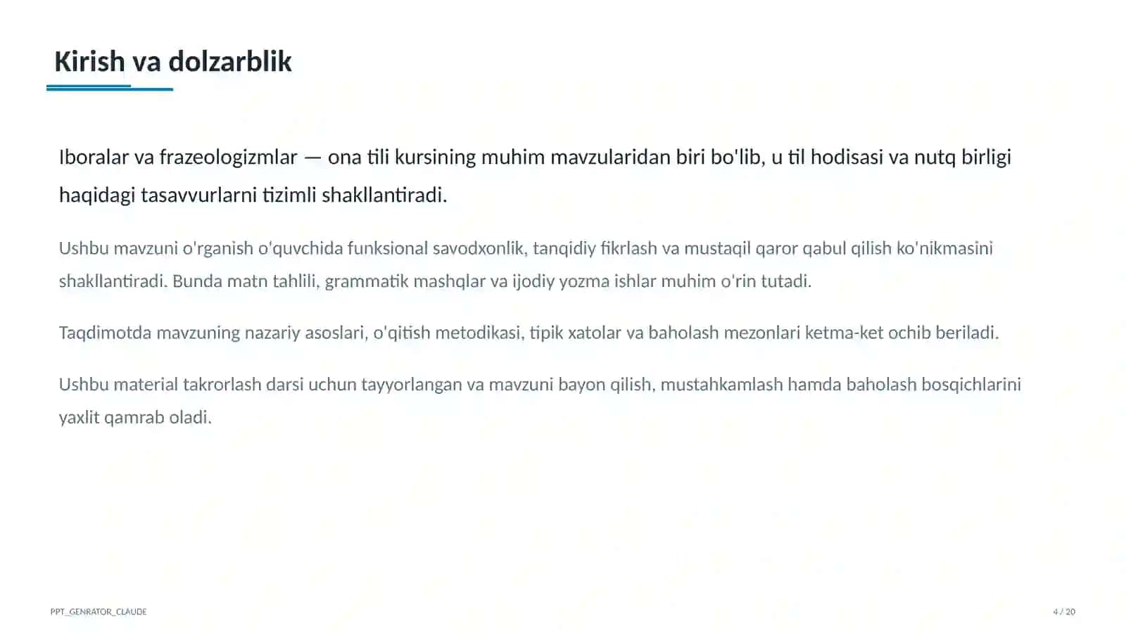 Iboralar va frazeologizmlar (5-sinf) 4