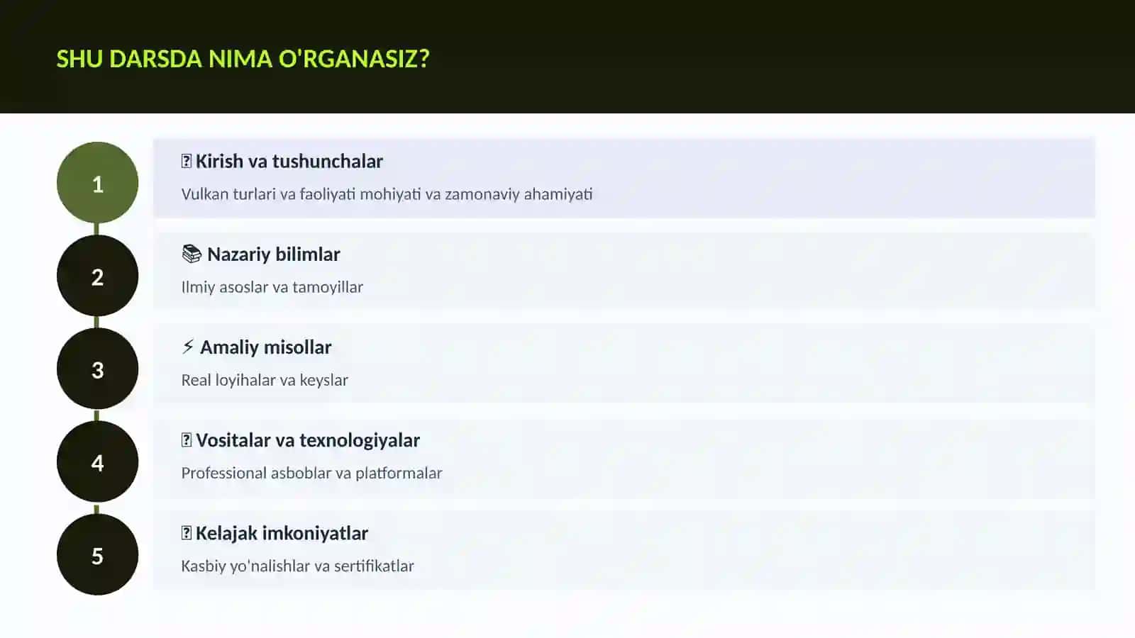 Vulkan turlari va faoliyati 4