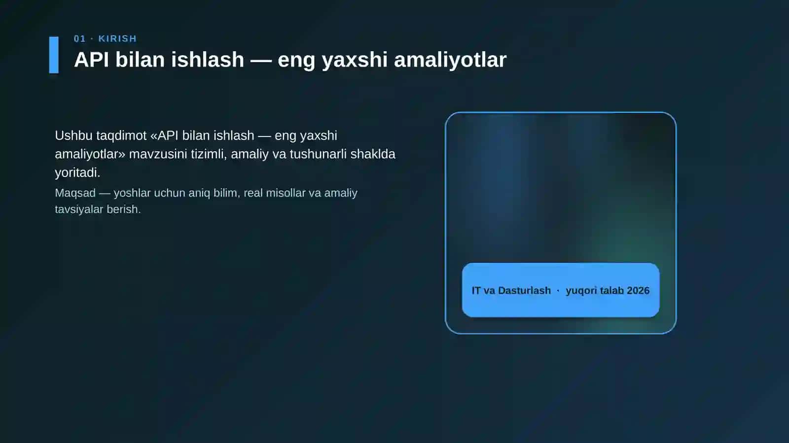 API bilan ishlash — eng yaxshi amaliyotlar 4