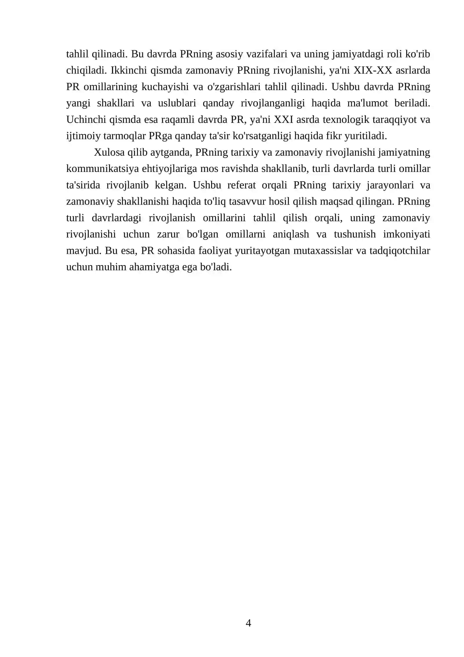 PRni shakillanish omillarini tahlil qilish 4