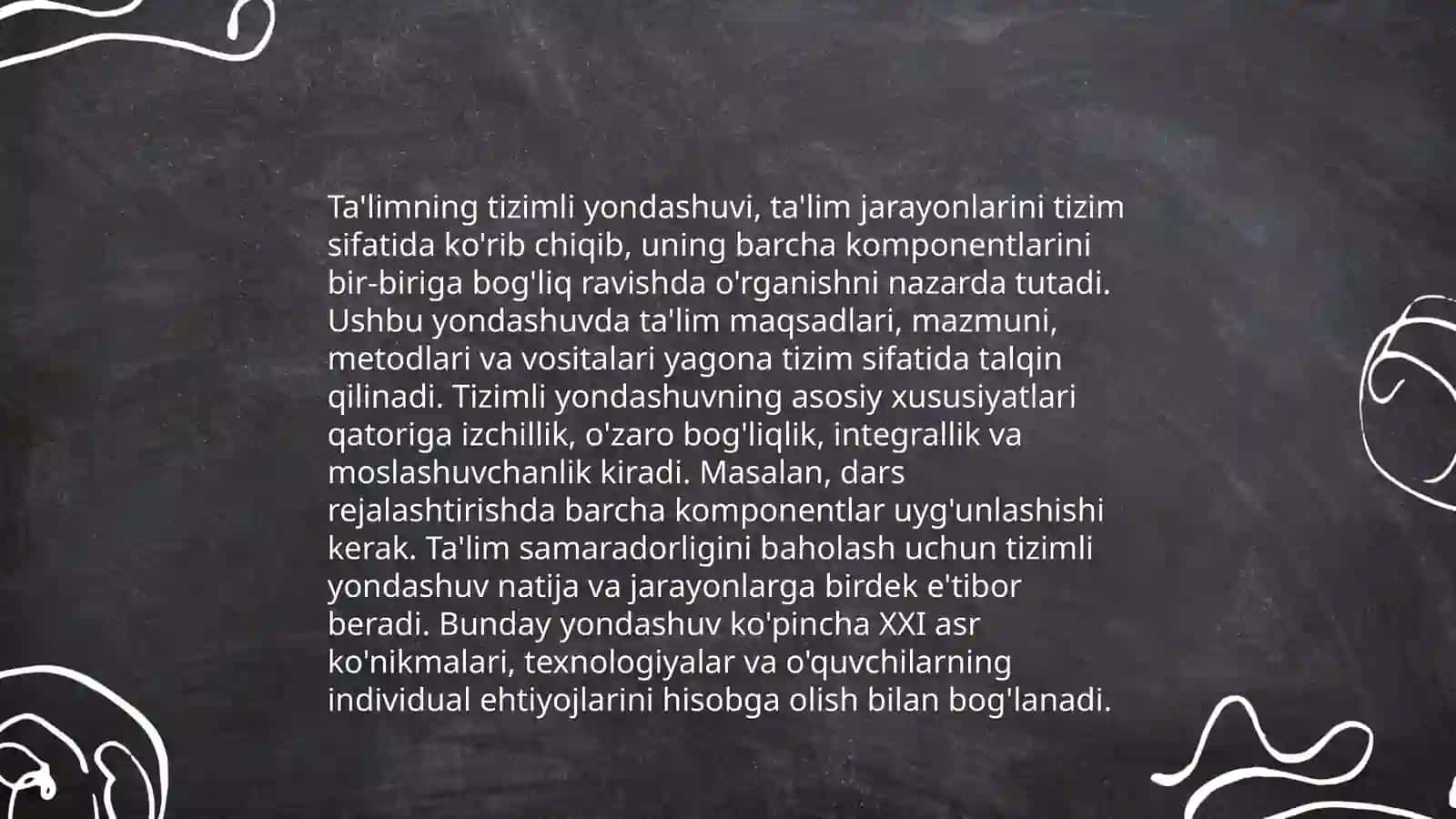 Ta'limning tizimli va izchillik printsiplarini amalga oshirish qoidalari 4