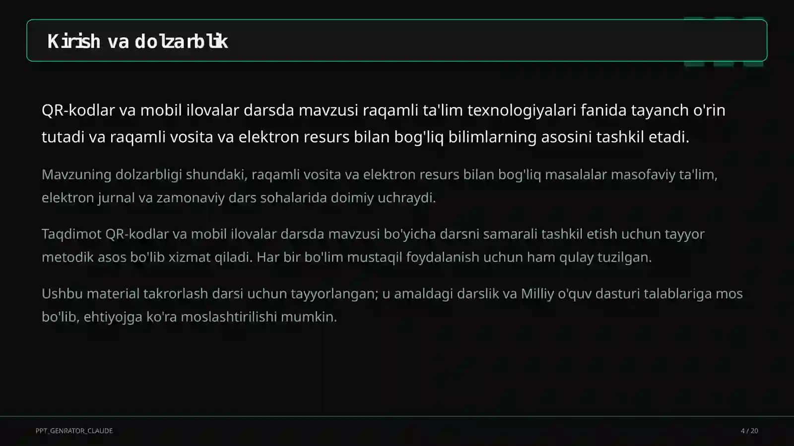QR-kodlar va mobil ilovalar darsda 4