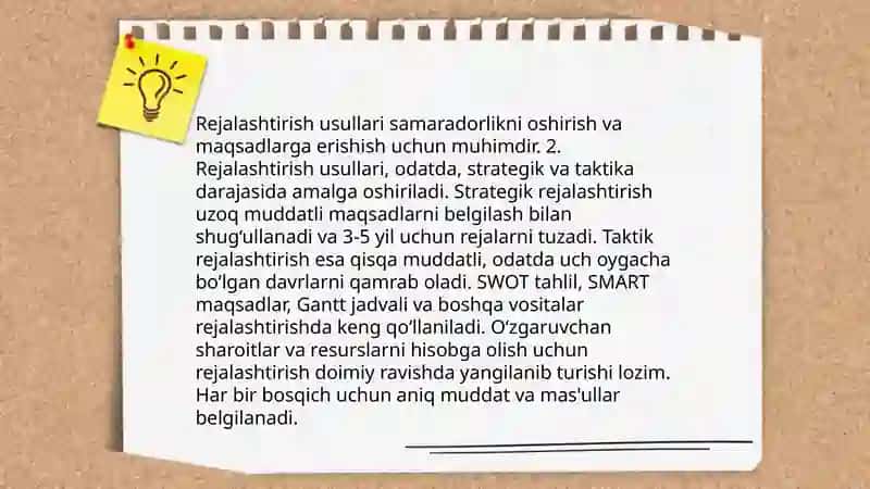 Menejment fani foydalanadigan metodlar 4